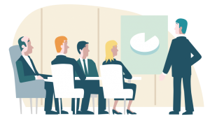 Stilisiertes Bild eines Meetings